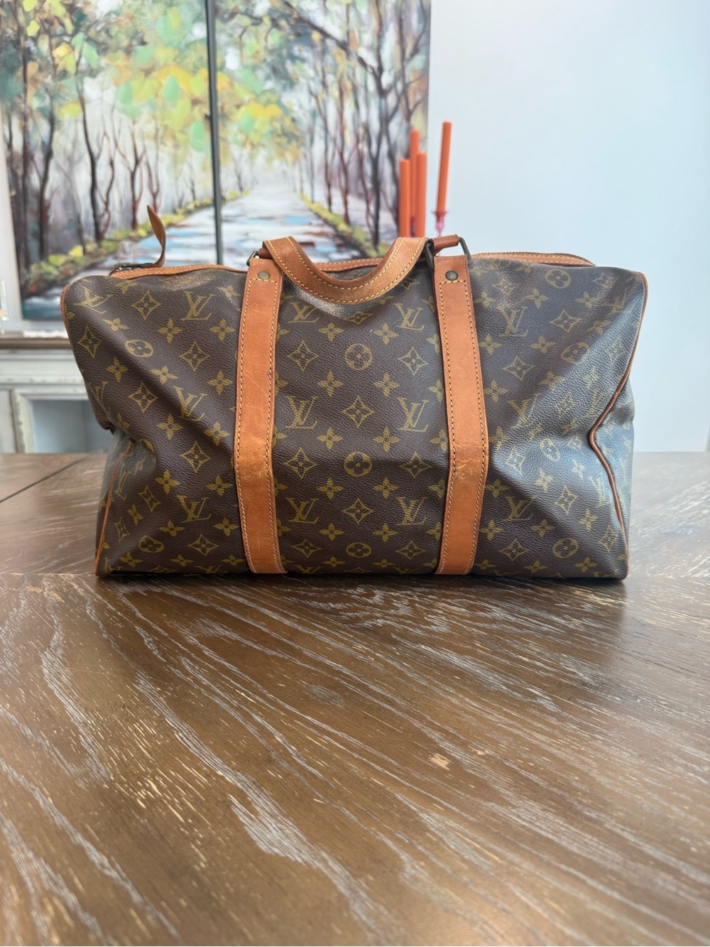 Louis Vuitton Boston Monogram Bag 45 Brown